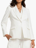 Anise Maternity Tuxedo Blazer in White