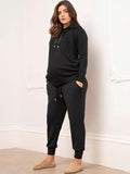 Atticus Overbump Modal Knit Maternity Joggers in Black