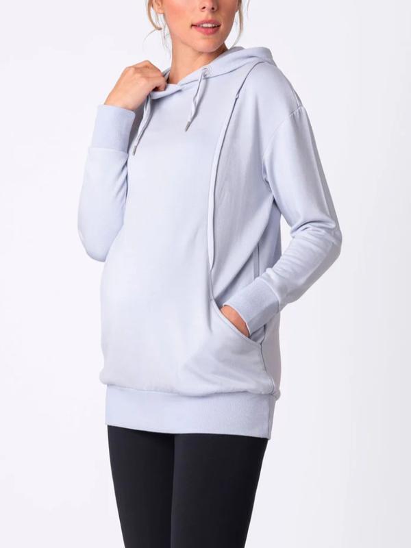 Pernella Maternity & Nursing Hoodie in Blue
