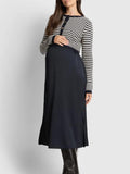 Symone 2-in-1 Midi Dress with Cardigan in Navy White