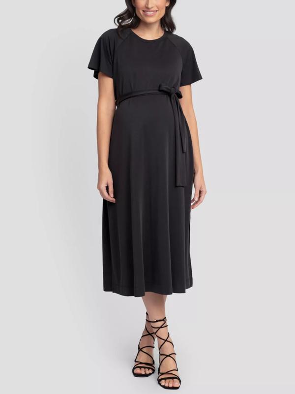 Ashley Maternity T-Shirt Dress in Black