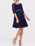 Gisele Maternity Cocktail Dress in Navy