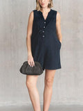 Loanne Maternity Romper in Navy
