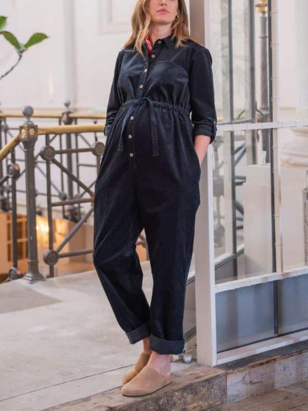 Saylor Maternity Jumpsuit in Black