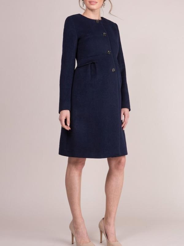 Natasha Cashmere Maternity Coat in Navy