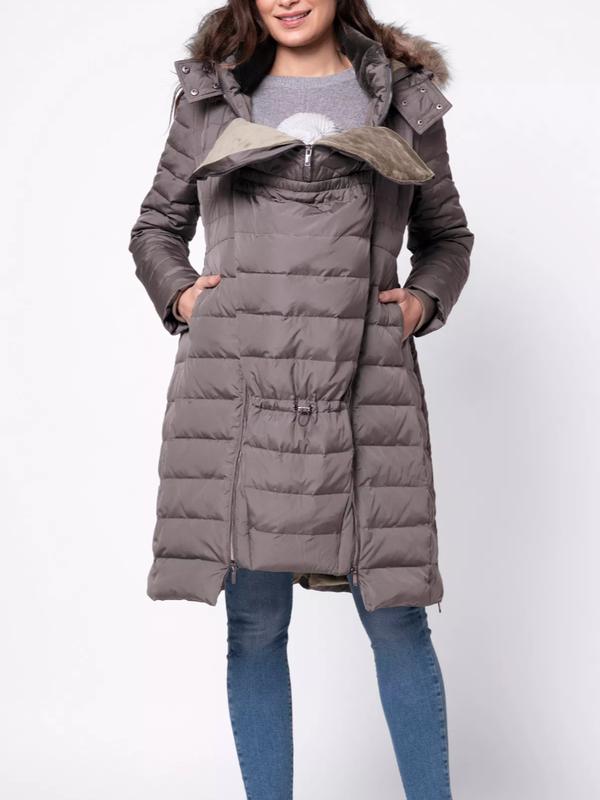 Lily 3-in-1 Maternity Babywearing Coat in Taupe