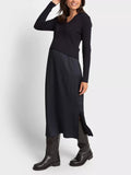 Roma 2-in-1 Cardigan Maternity Dress in Navy