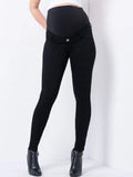 Freddie Overbump Maternity Skinny Jeans in Black