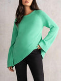 Karev Crossover Maternity Sweater in Mint