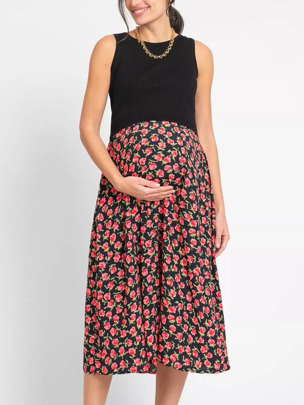 Garcelle Maternity & Nursing Dress in Floral Print