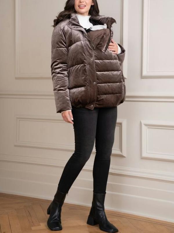 Aris Maternity Babywearing Coat in Grey