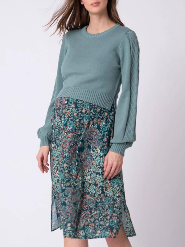 Odessa Maternity & Nursing Dress in Sage