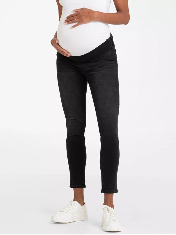 Zeph Under Bump Maternity Ankle Long Skinny Jean, 29" Inseam in Black