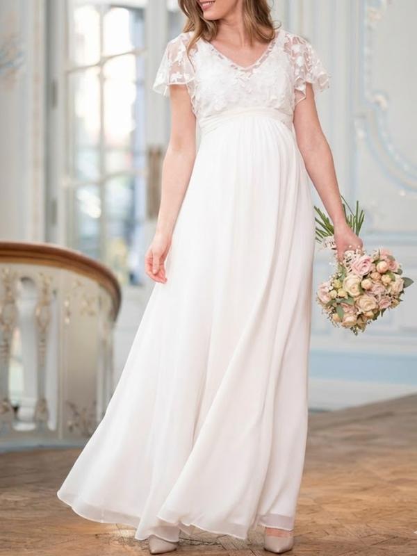 Bianca Maternity Gown in Ivory