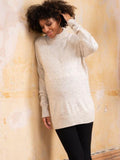 Merle Layered Maternity Sweater in Grey / Black