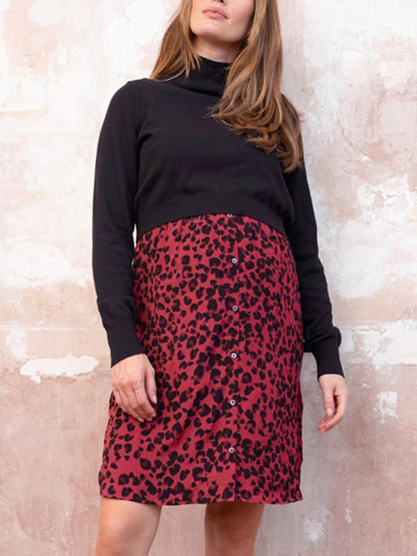 Deandra Maternity & Nursing Dress in Black