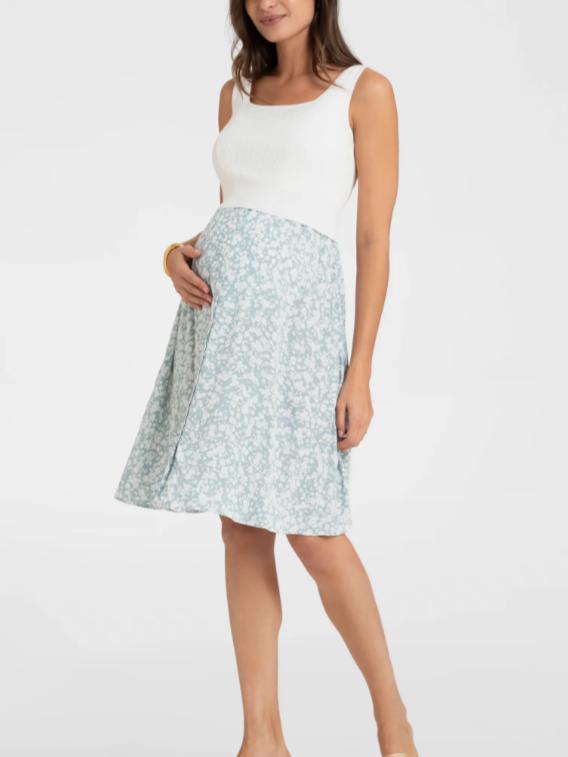 Atisha Maternity and Nursing Dress in Sage