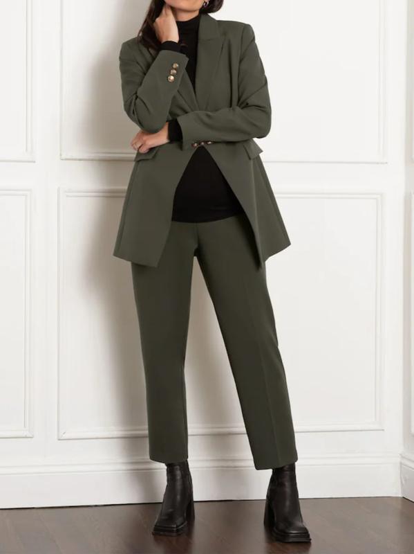 Gary Tapered Maternity Trousers in Khaki