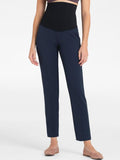 Luisa Tapered Compression Maternity Trousers in Navy