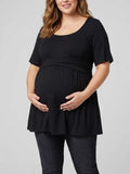 Hani Maternity & Nursing Tunic in Black