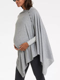 Madison Maternity & Nursing Poncho in Grey