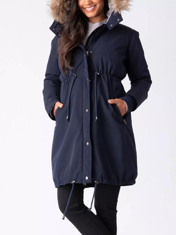 Valetta 3-in-1 Maternity & Babywearing Coat in Navy