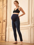 Bodhi Over Bump Maternity Long Skinny Jeans, 30" Inseam in Indigo