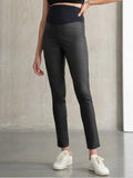 Lexes Post-Maternity Coated Leggings in Black