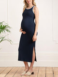 Janna Maternity Bodycon Dress in Navy